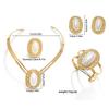 Ovales Gold Imitationsperlen Halsband Ohrringe Armband Ring Set Damenmode Übertriebene Accessoires Geschenk