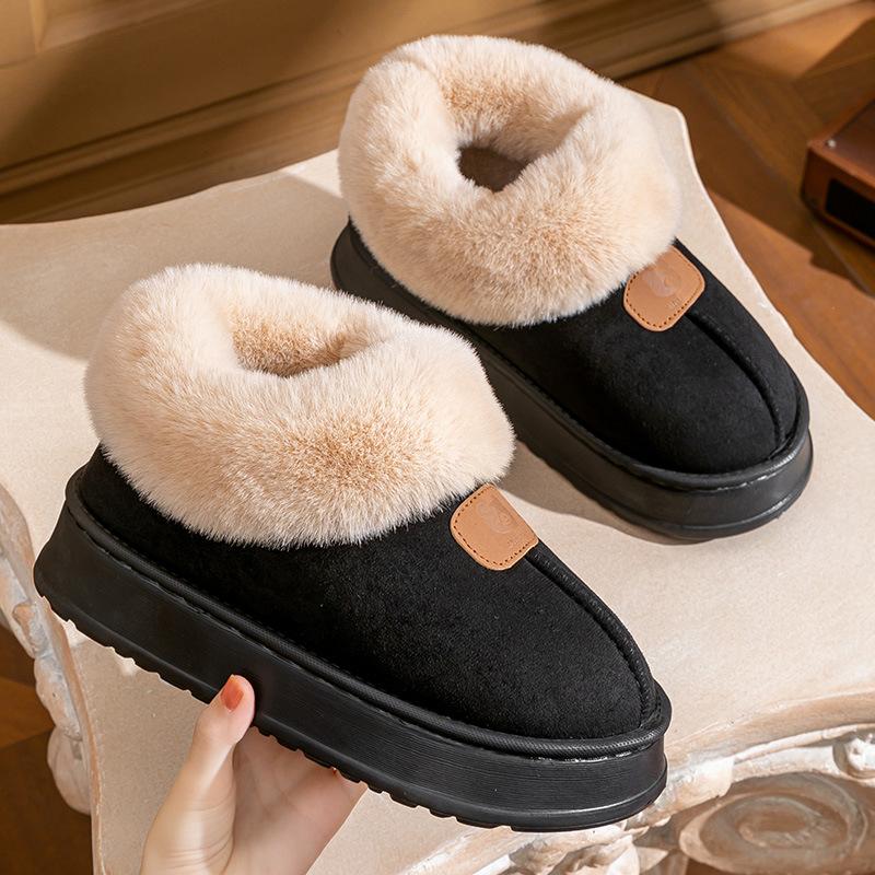 Northeast snow boots winter velvet thickened warm thick-soled indoor bag heel cotton shoes outside