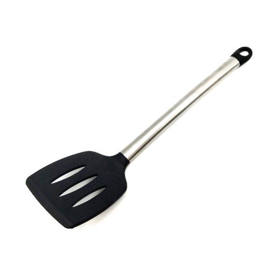 Silicone Non-stick Spatula Soup Scoop Colander Scraper Kitchen Cooking Tool Sale Goods