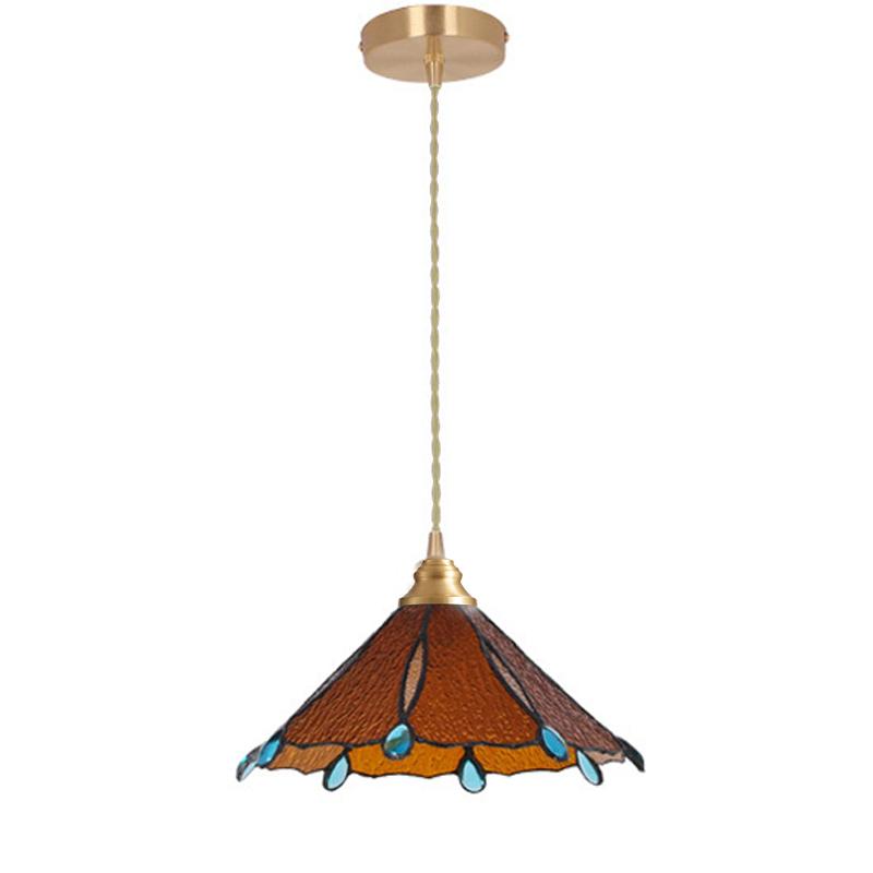 Tiffany Pendant Lights Vintage Stained Glass Led Hanging Lamp for Living Room Home Decor Bedroom Retro Bar Suspension Luminaire