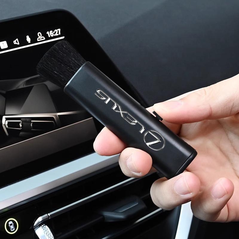 Retractable Car Cleaning Brush Center Console Clean Dust Tool Tire Valve Cap For Lexus ES LM GS IS NX RX LX RZ IS250 IS430 RX300
