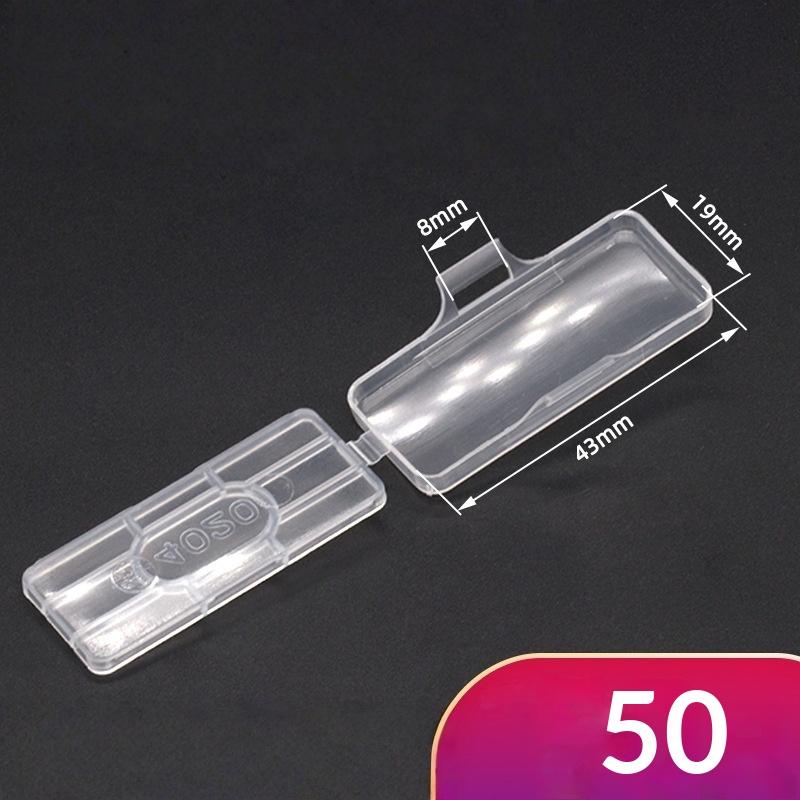 Wire Label Cable Tie Tag 50Pcs Plastic Transparent Case for Daily Office Home Network Cable Organization