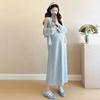 2026 Colorful Tie-Dye Vest Dress + Sun Protection Shirt for Pregnant Women, Slimming & Loose Ice-Cool Maternity Set