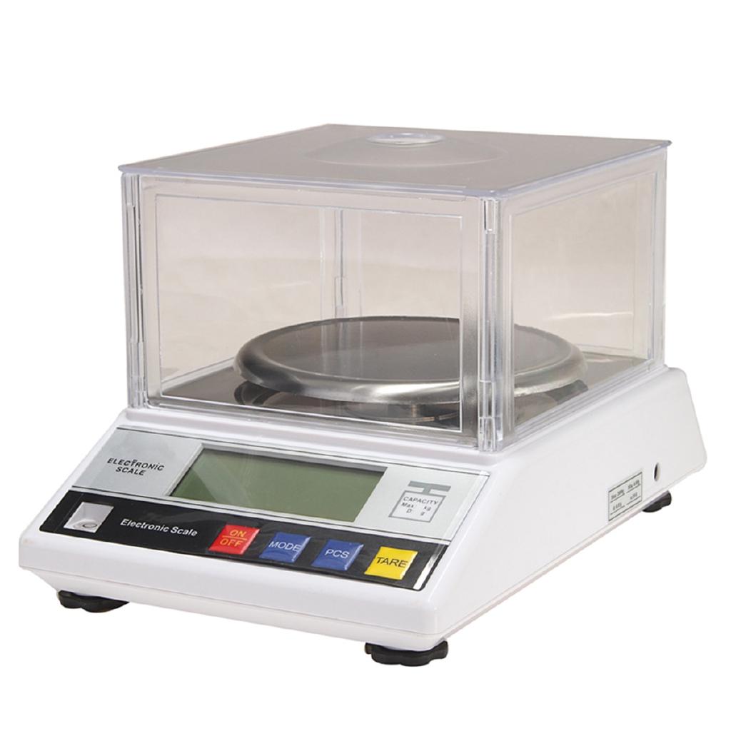 DC 200mA 2kg 7.5V LCD Digital Electric Scale Jewelry Weight Balance Gram with US Plug Power Adapter White