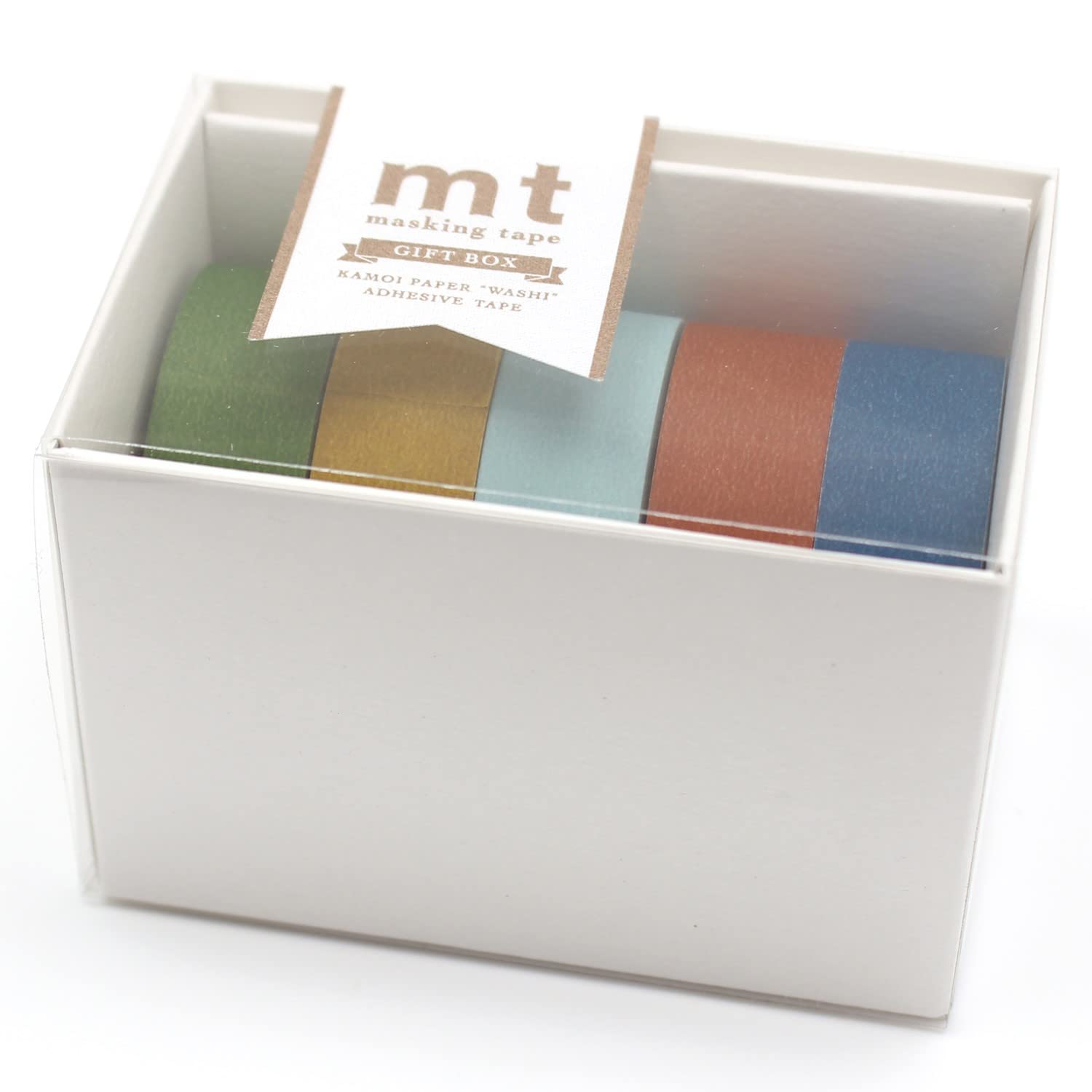 Kamoi Kakoshi Masking Tape mt Gift Box Matte 15mm x 7m set MT05G013 5-roll