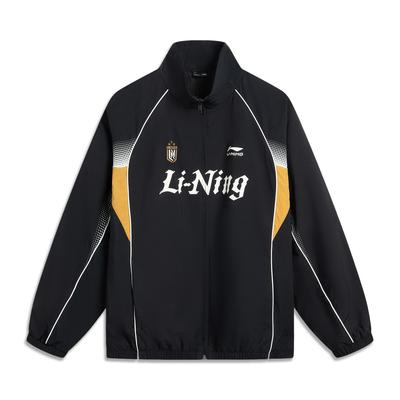 Li Ning Sport Lifestyle Serie Casual Retro Kleurblok Rits Omhoog Opstaande Kraag Windjack Uniseks Bovenkleding Zwart AFDVE97-1
