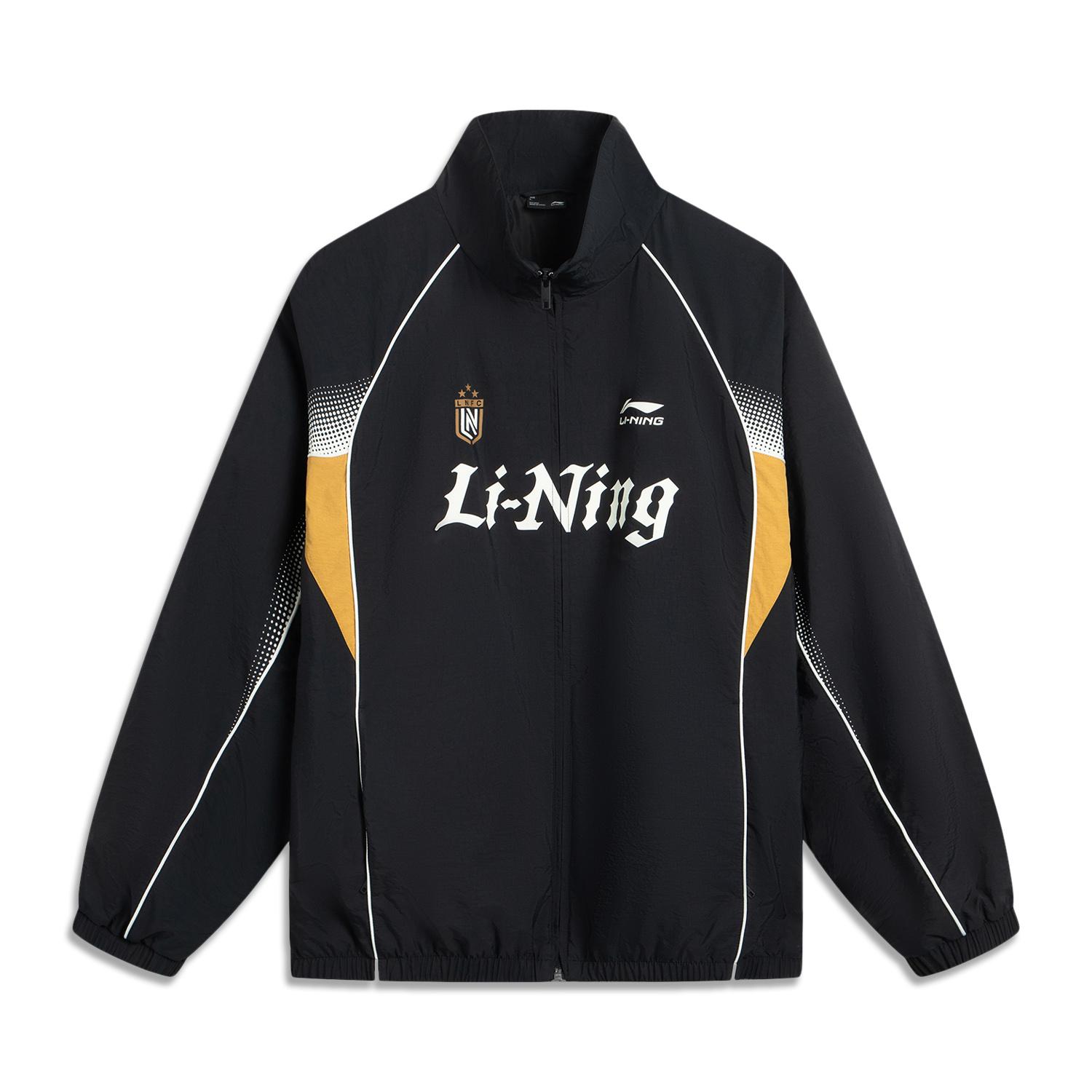 

Li Ning Серия Спортивный Стиль Жизни Повседневная Ветровка Унисекс с Застежкой-молнией, Воротником-стойкой, Цветными блоками в стиле ретро, Верхняя одежда Черный AFDVE97-1 S