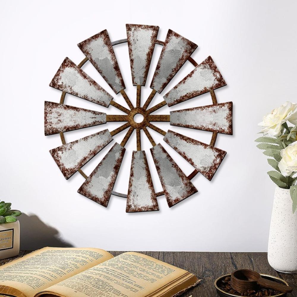 Country Theme Wood Windmill Wall Decor Rustic Style Rustic Wall Art  Farmhouse Porch