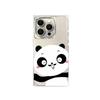 Clear Square Back Tube Case Protection For iPhone 16 ProMax 15 Plus 11 14 Pro Max 13 12 Baby Panda Pattern