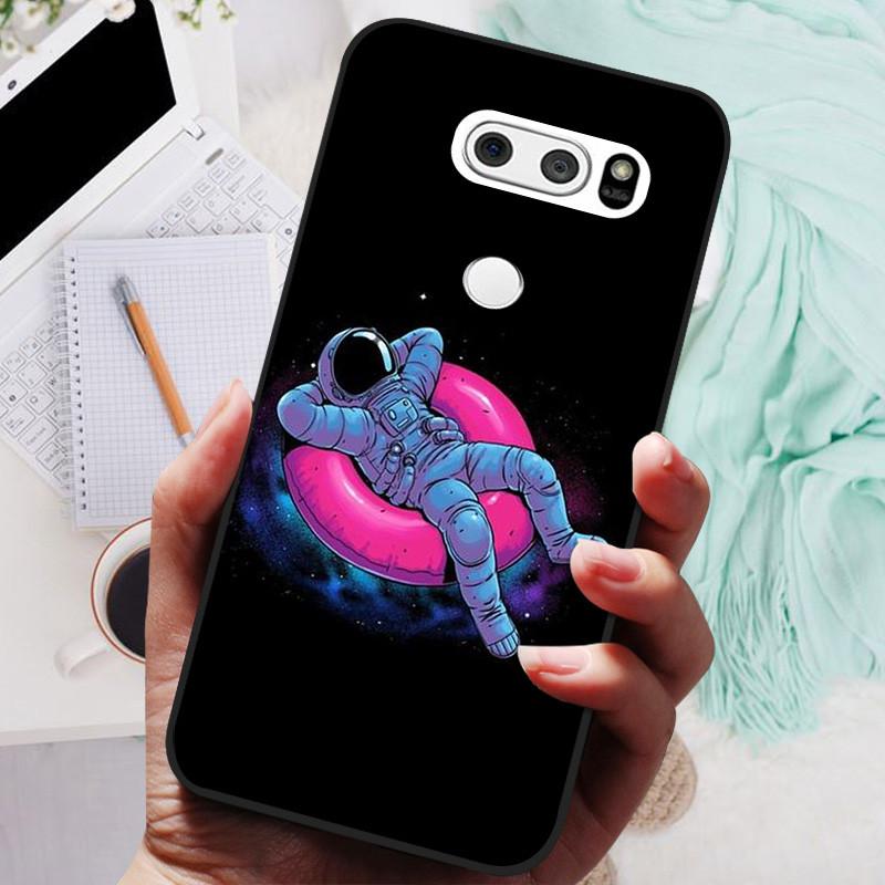 Para LG V30 V30+ Funda Gato Lindo Pintado Trasera para Teléfono Para LG V35 V30S Thinq Funda Silicona Suave Para LGV30 V30 Plus Fundas Coques