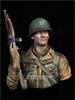 Young Miniature Amerikanischer Soldat des 2. Ranger-Bataillons der Normandie 1944 Büste aus Resin Bausatz YM1898 1/10