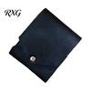 Hand-stitched Faux Leather Wallet Slim Wallet, Retro Snap Button Bifold Distressed Portable Card Holder for Men Women