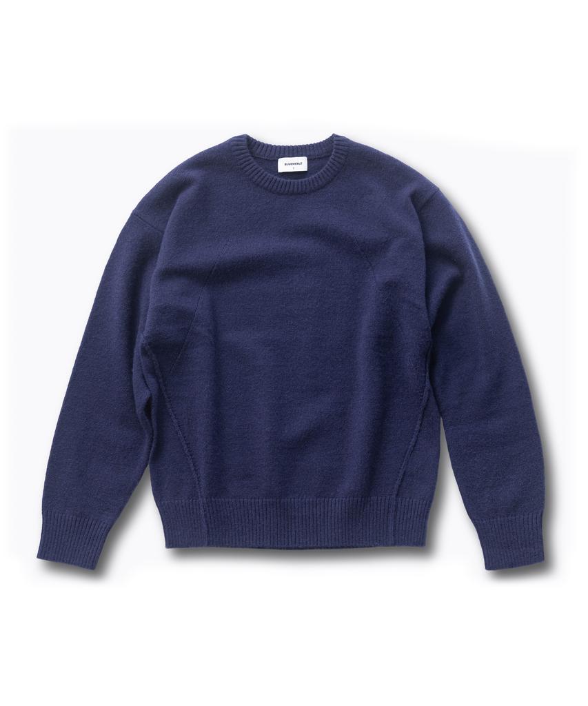 Beullumeol Pbt Wool Crew Neck Knit - Navy
