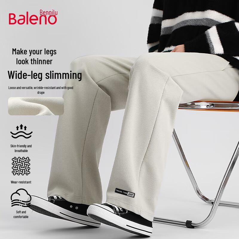 

Baleno Men s American Retro Wide-Leg Casual Pants 3XL