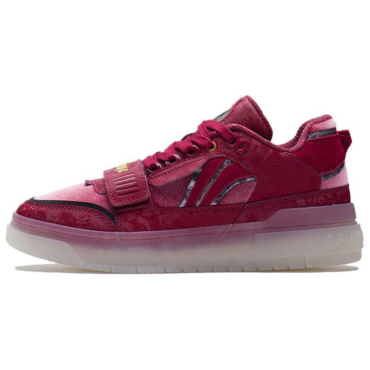 Li Ning Rookie Slip Resistant Cushioning Slip Resistant Cushioning Low Top Vintage Basketball Shoes Women's Bicycle Red ABCS050-10