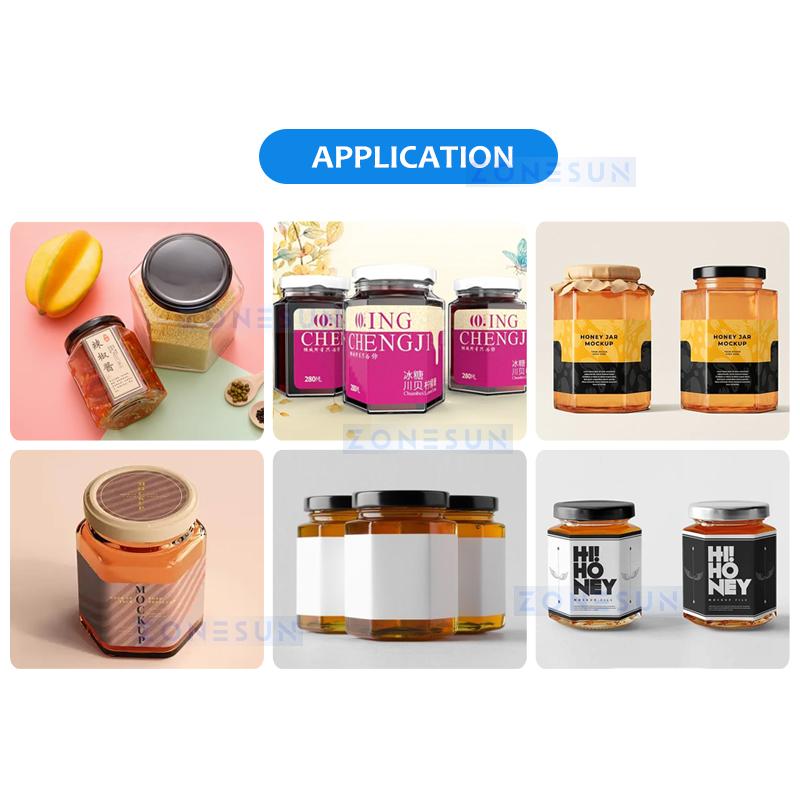 ZONESUN Automatic Label Applicator Polygon Bottle Labeling Machine Sticker Dispenser Machine Irregular Container ZS-TB550V