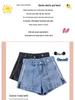 Women's High Waist Loose Denim Shorts with Side Zipper - Summer 2024 Trend