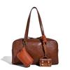 High-end Handheld Boston Bag for Women 2025 New Winter Large Capacity Commuting Shoulder Underarm Bag