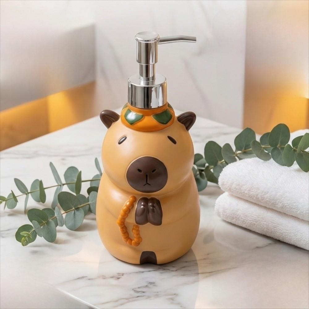 Animal Design Capybara Dispenser Bottle Refillable Shampoo Soap Dispenser  for Hand Soap