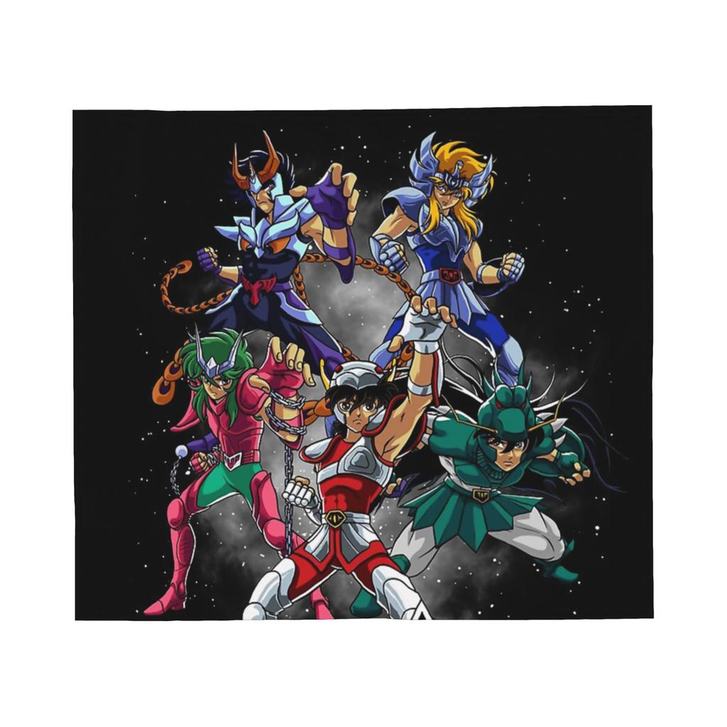 Saints Seiya Blankets Flannel Printed Breathable Super Soft Throw Blankets for Bed Travel Rug Piece