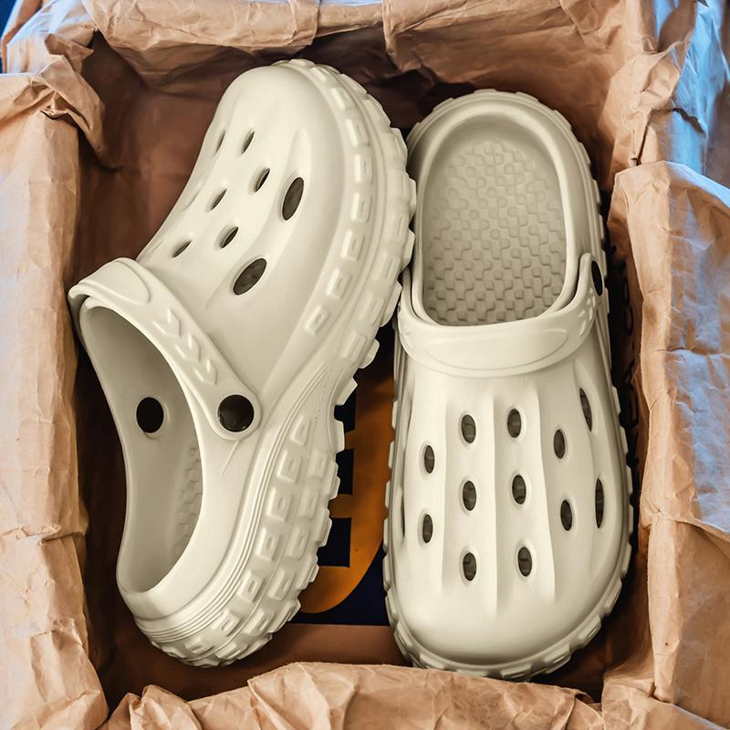 

Летняя мужская обувь класса люкс, тапочки-сабо, модные сандалии с дизайном шин, мужская садовая обувь, мужские тапочки для отдыха на платформе, мужские сабо 40-41