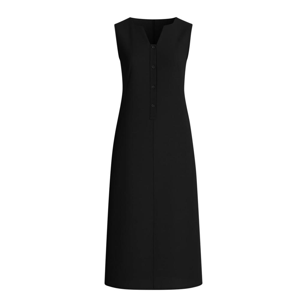Women's Sleeveless Cotton And Linen Dress