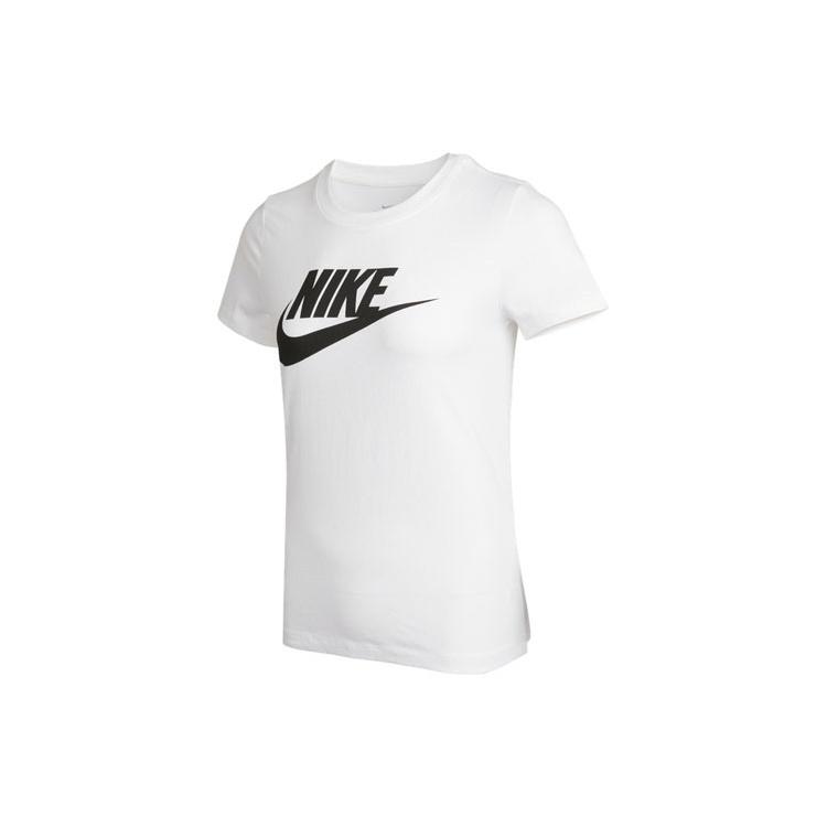 (WMNS) Nike Sports Round Neck Casual Alphabet Printing Short Sleeve White Women s AT2784-100 S
