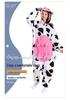 New Halloween Pink Cow Cartoon Animal Onesie Pajamas for Couples & Parent-Child