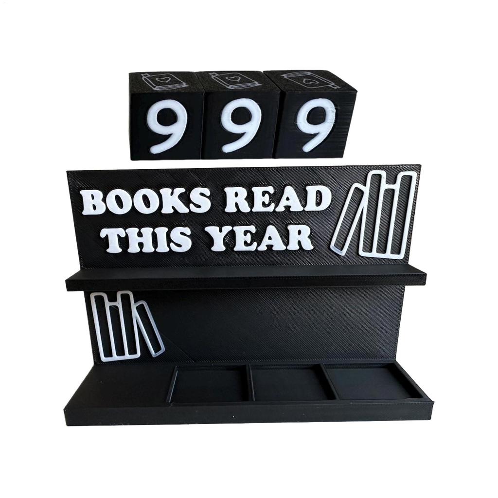 Book Counter Book Tracking Sign Modern Reading Counter for Classroom Bedside Table Student Men Retail Display Teacher Home
