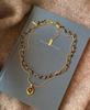 Gold-Plated Tiger Eye Beaded Necklace - Retro Y2K Clavicle Chain, High-End Versatile Jewelry