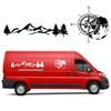 2pcs Sticker Accessories Black Car Car Sticker Compass