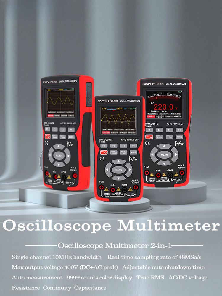 ZOYI ZT702S Handheld Color Screen Digital Oscilloscope Multimeter - Multifunction Auto Repair Anti-Burn Instrument