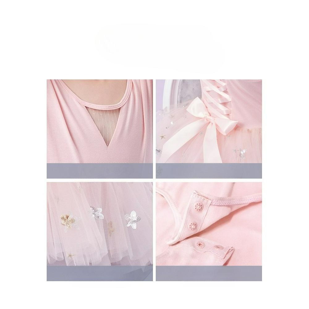 Children's Dance Clothes Girls Spring and Summer Short-sleeved Chinese Dance Clothes Practice Clothes Girls Dance Clothes Tutu Princess Dress