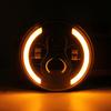 200W 7 Inches LED Headlights Halo Angle Eye Hi/Lo Beam DRL for Jeep Wrangler