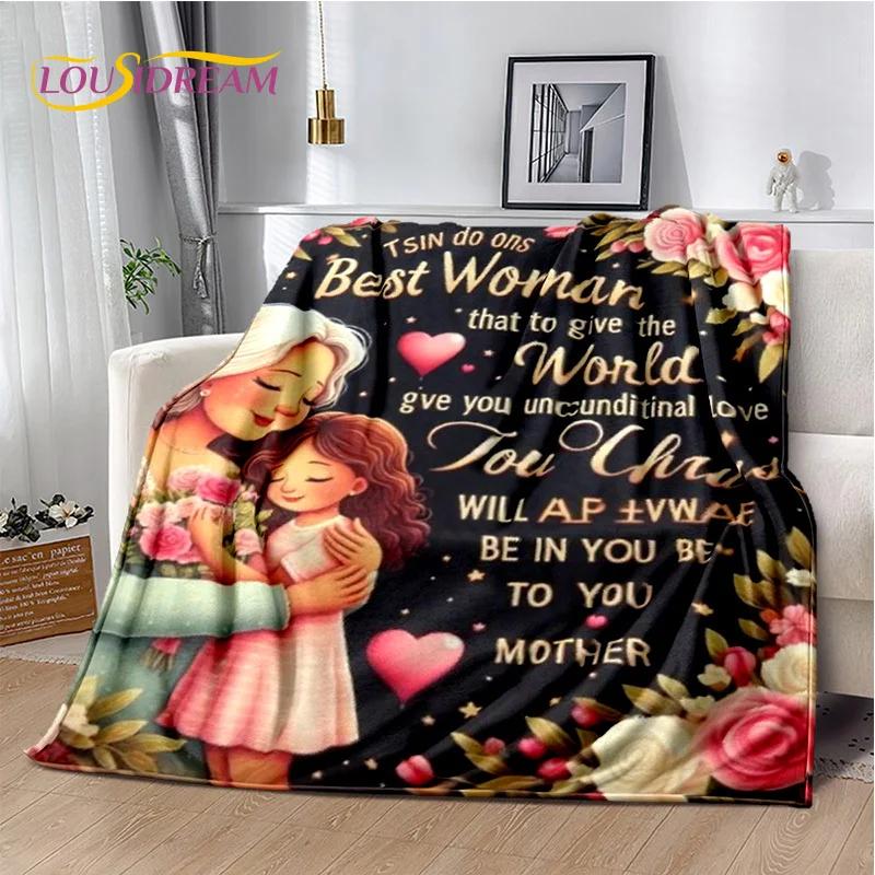 Presente Agradecimento Para Minha Mãe Pai Esposa Marido Carta Presente Cobertor, Cobertor Macio para Casa Quarto Cama Piquenique Escritório Capa de Sofá