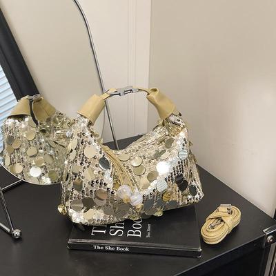 Nischen-Design Damen Pailletten Achsel Schultertasche - Frühjahrsmode 2025