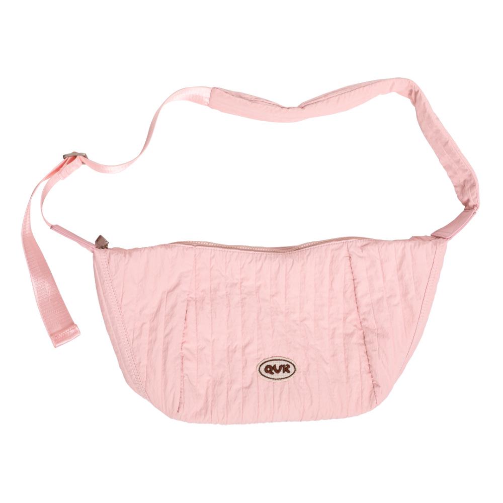 Korean Wrinkled Canvas Dumpling Bag - Versatile Large-Capacity Shoulder & Messenger Bag for Women