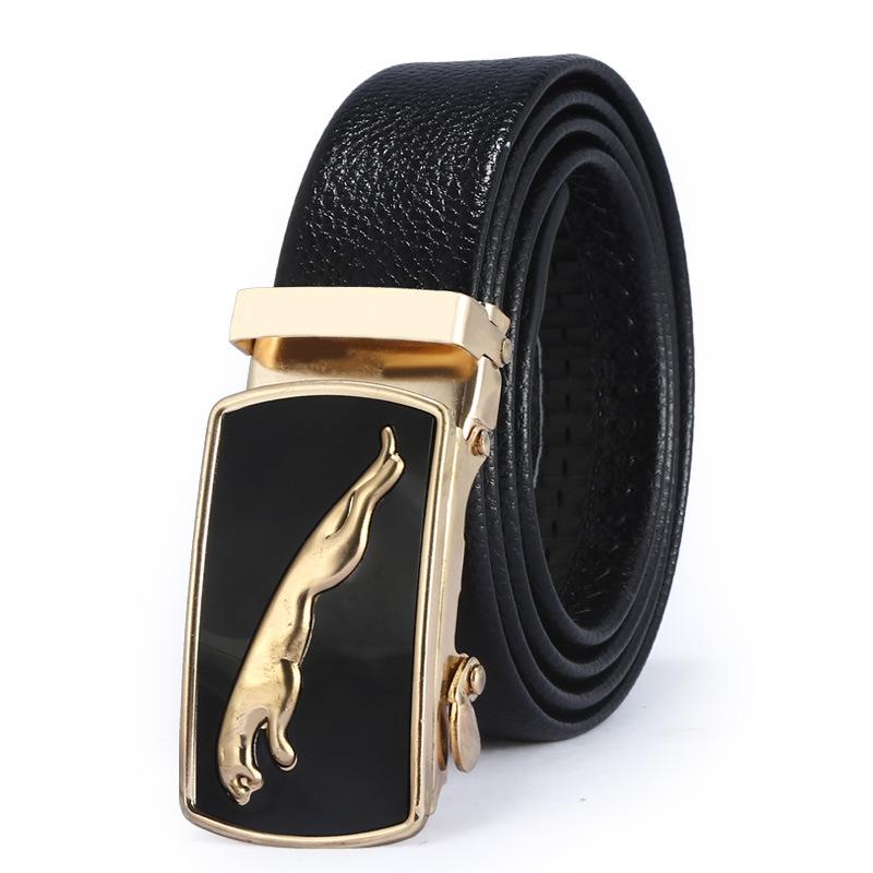 Leopard Automatic Button Head Men'S Dress Belt Men'S Green Business Casual Pants Belt