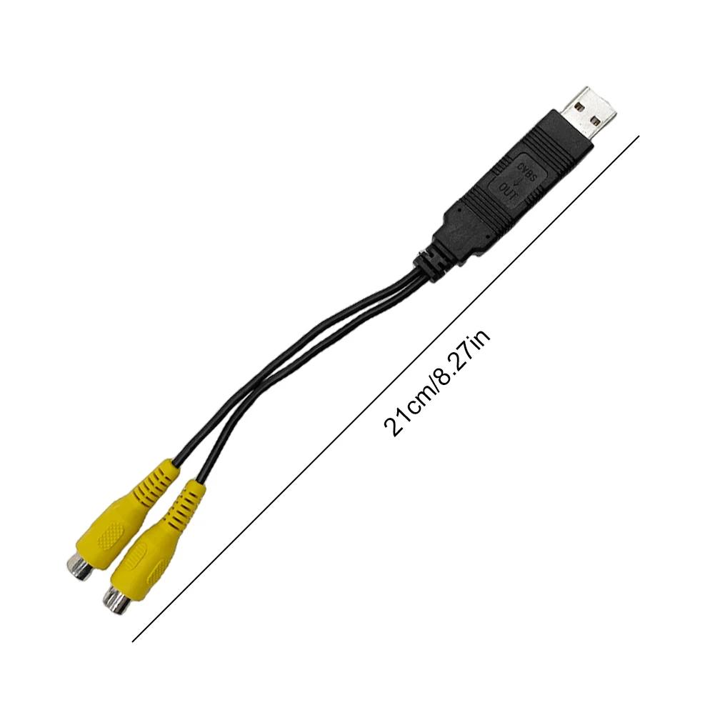 

Адаптер видеовыхода USB-CVBS Автомобильный мультимедийный проигрыватель Автомобильное радио Внешний порт USB для видеовыхода AV После подголовника Видеолиния