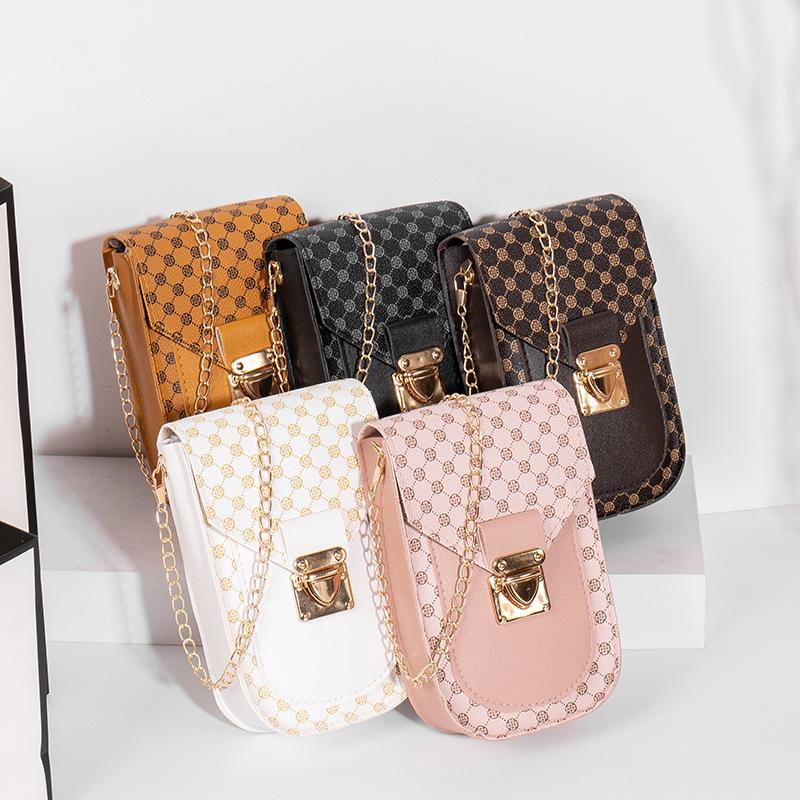 2022 Polka Dot Floral Phone Crossbody Bag - Women's Fashion Chain Bag