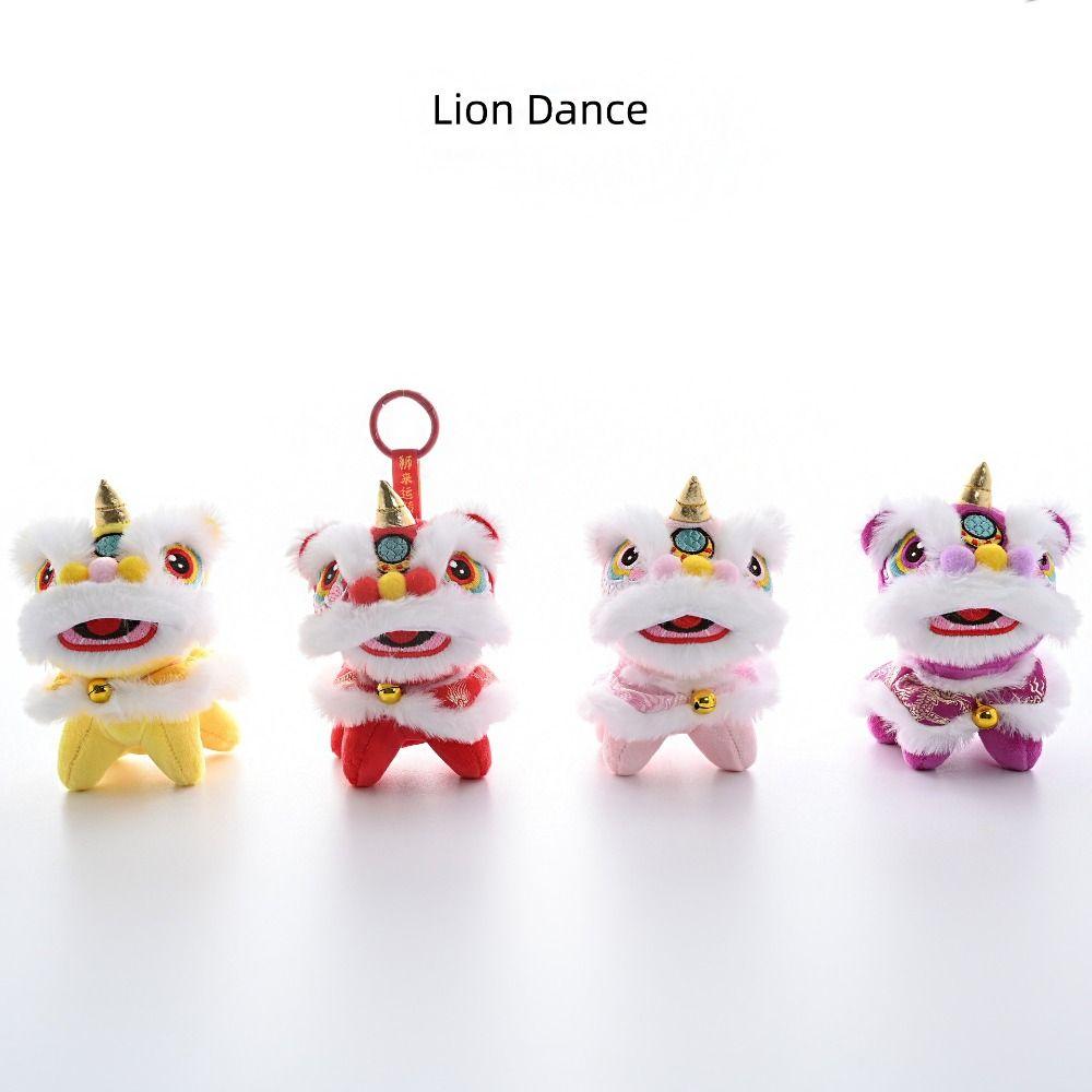 Year of Horse Lion Dance Pendant Cartoon Chinese New Year Gift Lion Dance Keychain  Small Gift