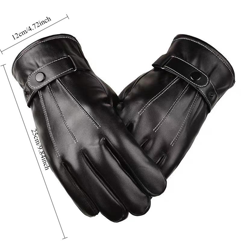 

Warm Touchable Leather Gloves in Winter Waterproof Windproof Plus Velvet Thickened Outdoor Motorcycle Riding Gloves