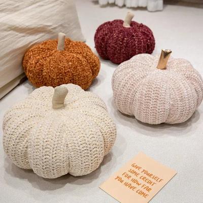 30CM Kawaii Nordic Halloween Pumpkin Plush Toy Soft Plant Stuffed Doll Holidays Props Decor Throw Pillow Birthday Gift