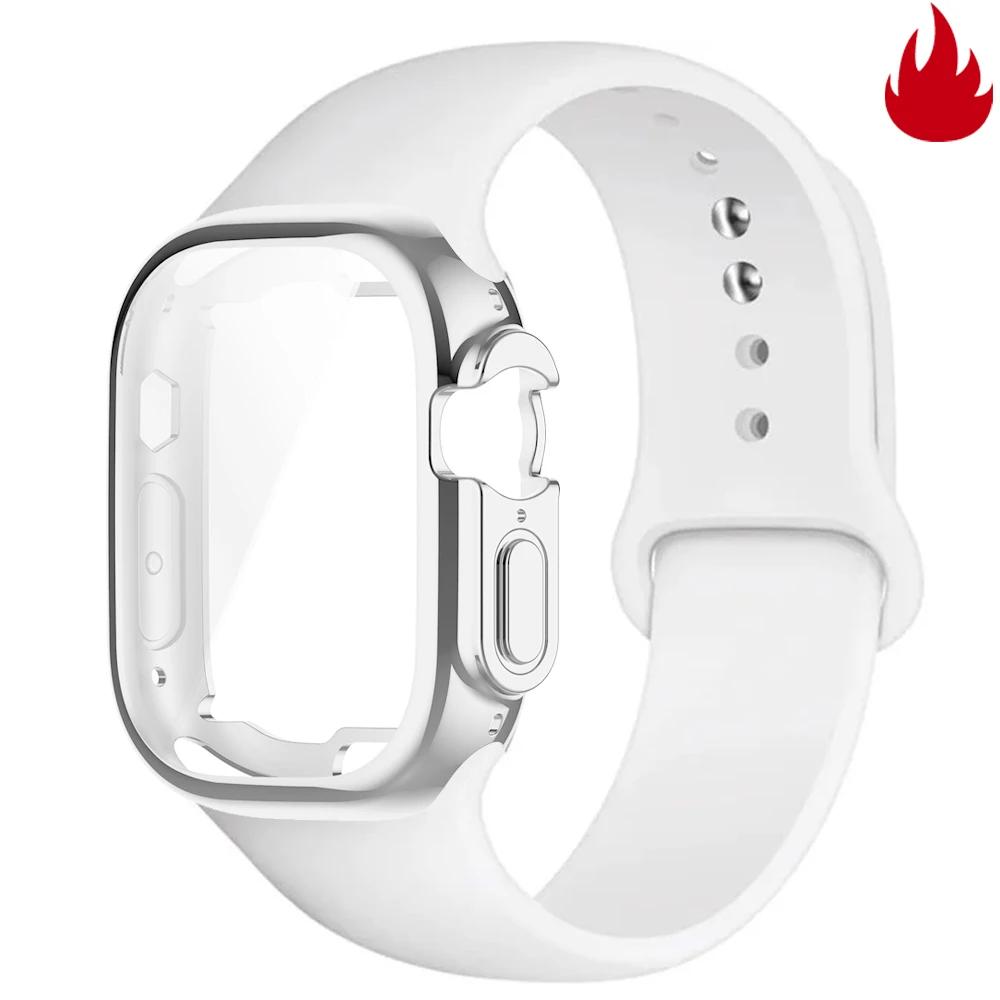 Wtach Case+Strap For Apple Watch band Ultra 49mm 44mm 45mm 42mm 41mm 40mm Wristband correa Bracelet iwatch series 7 8 se 5 6 9