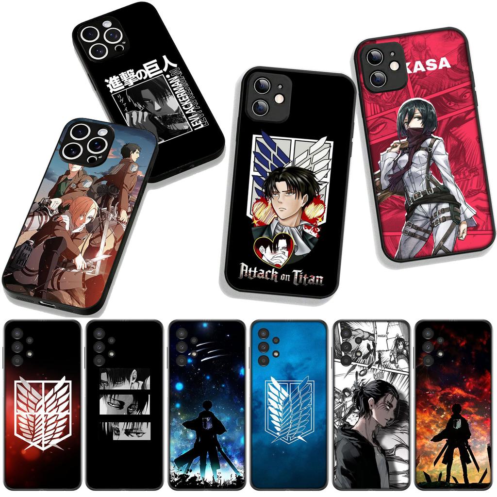 Attack Jaeger on titan Eren Anime Levi Case for Samsung Galaxy A36 A17 A26 A07 A35 A54 A53 A13 A33 A34 S8 S9 S20 S21 FE S10 Plus