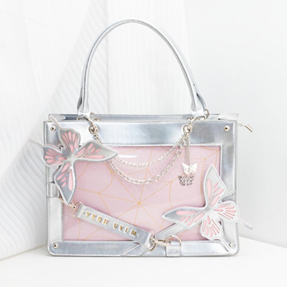 Dark style maze butterfly pain bag Toth girl holding the cross-body bag