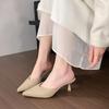 Fashion Crystal Pointed Toe High Heels Women Slippers Sexy Mules Shoes New Style Sandals Trend Dress Party Summer Slingback Woman Pumps