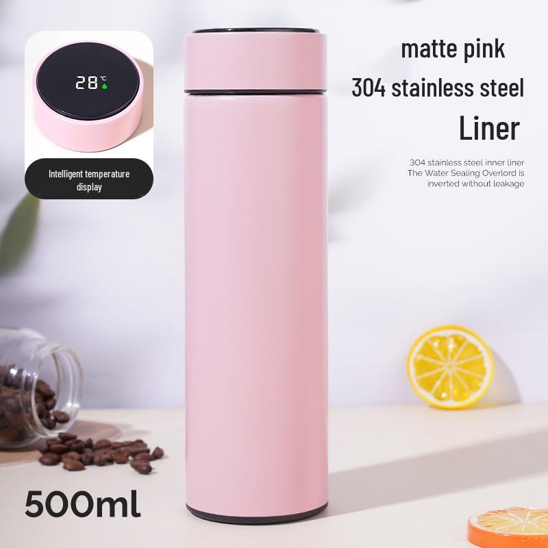 304 Stainless Steel Smart Temperature Display Insulated Water Cup with LED - Customizable Gift