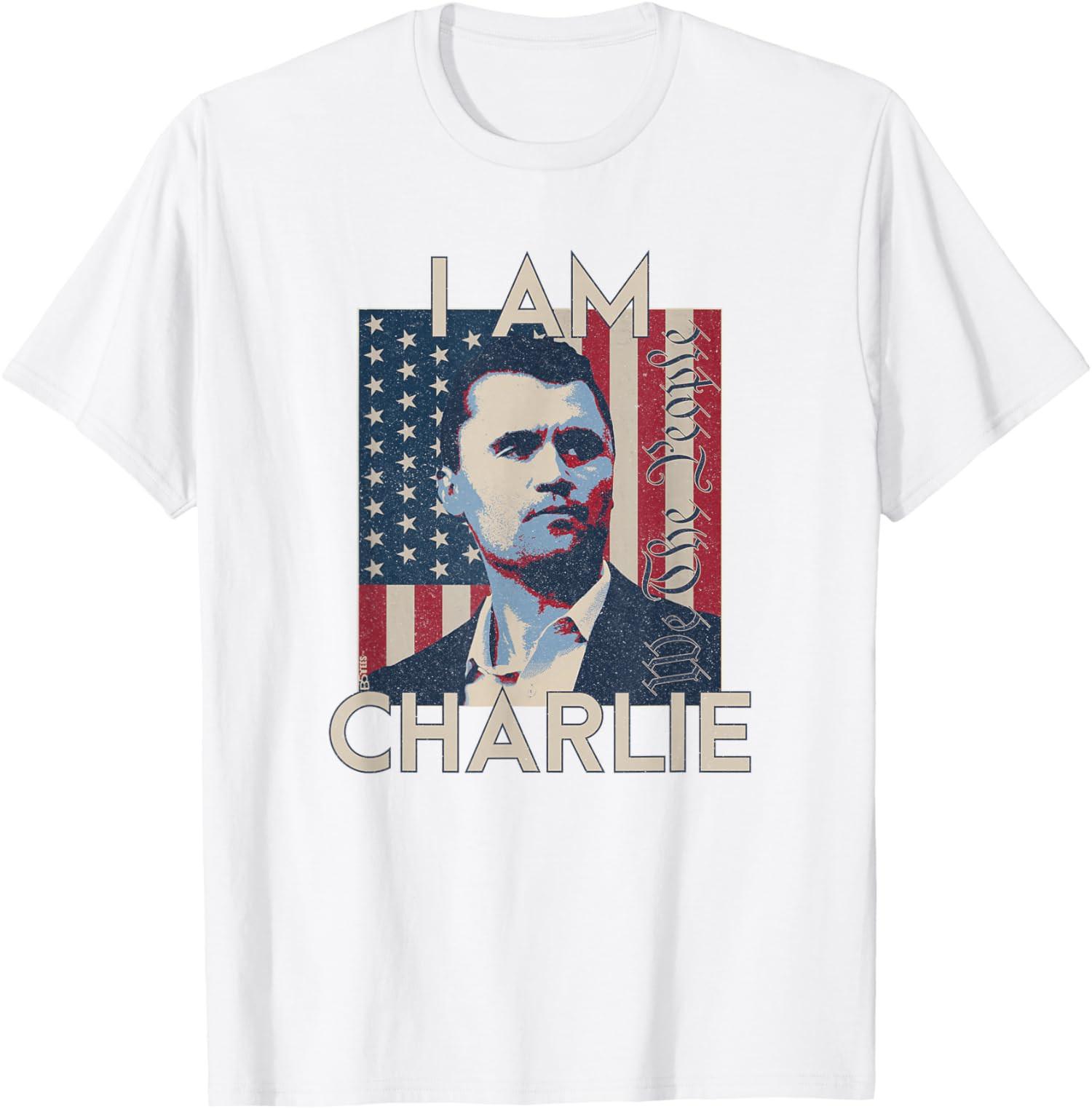 

I Am Charlie, We The People, Remember Kirk, US Flag Unisex T-Shirt Mens Womens Tees Top 4XL