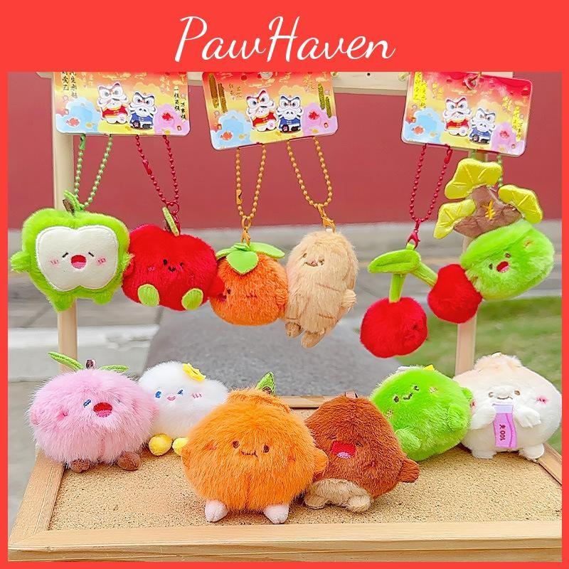 Magnet Holder Key With Plush Fun Fruit Coconut Orangedesign For Use Home